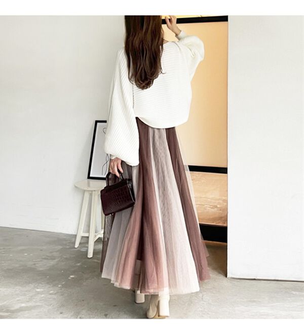 GeeRA（ジーラ）の「フレアーチュールロングスカート（ロングスカート）」｜詳細画像