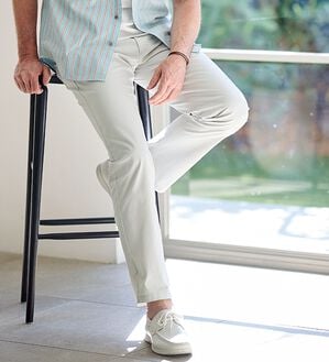 「＜コムルヴァン・オム＞涼感翡翠（ひすい）チノパンツ（メンズフルレングスパンツ）」｜詳細画像