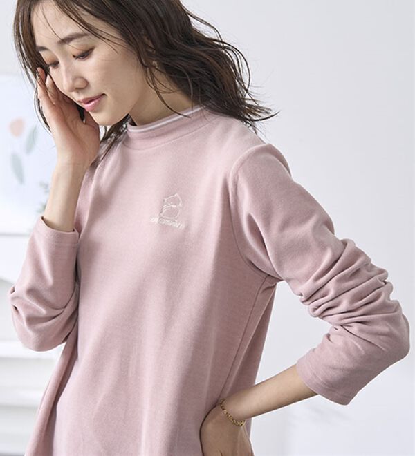 BELLUNA（ベルーナ）の「ふんわりなめらかネコちゃん刺しゅうチュニック（チュニック）」｜詳細画像