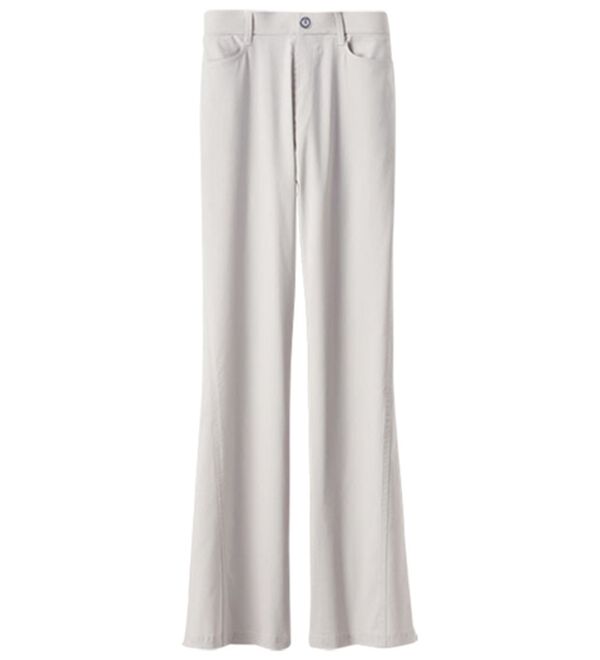 BELLUNA（ベルーナ）の「美脚見せ！冷感ストレッチフレアパンツ（フルレングスパンツ）」｜詳細画像