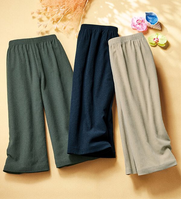 ルフラン（ルフラン）の「【３本組】日本製さらっと快適ひざ下丈ルームパンツ（その他パンツ）」｜詳細画像