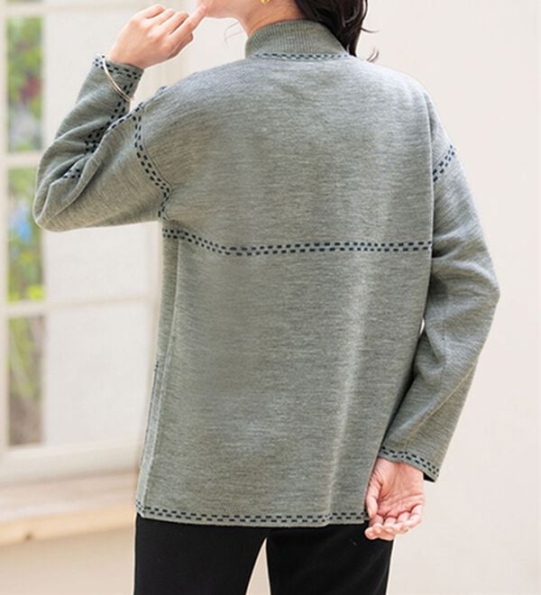 ルフラン（ルフラン）の「すっきりお洒落なニットカーデ（ニットカーディガン）」｜詳細画像