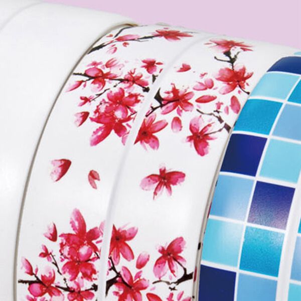 「貼り直しできる水漏れテープ（バス用品）」｜花柄