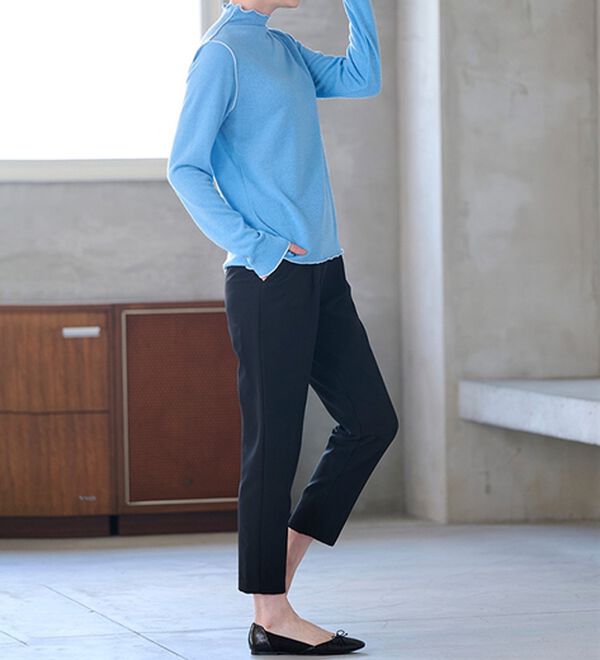 RANAN（ラナン）の「前後２ＷＡＹ！メロウ使いニットソーフリルプルオーバー（カットソー）」｜詳細画像