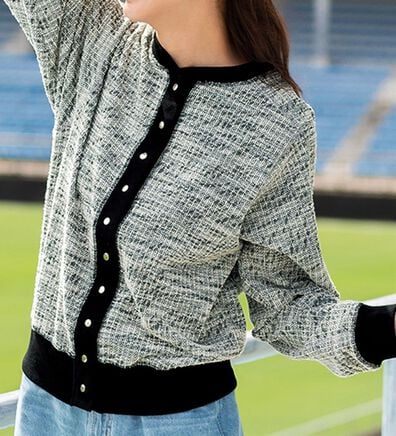 BELLUNA（ベルーナ）の「ツイード見えカーディガン（その他カーディガン）」