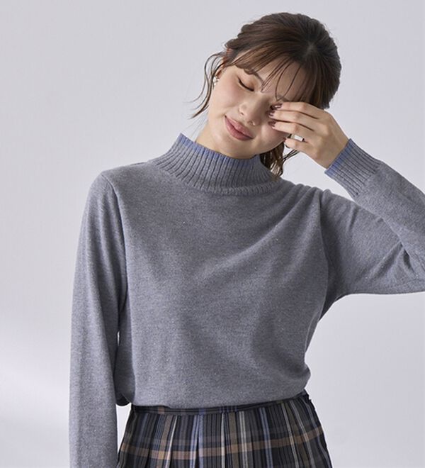 BELLUNA（ベルーナ）の「チクチクしない！ラメ入りウォッシャブルセーター（ニット・セーター）」｜詳細画像