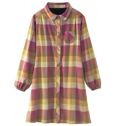 「裏フリースほっこりかっぽうチュニック（チュニック）」