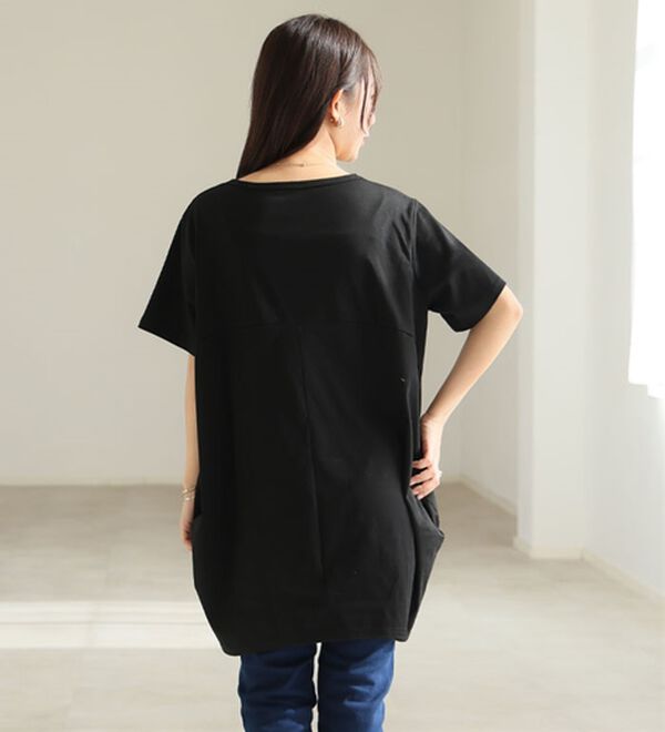 A HAPPY MARILYN（アハッピーマリリン）の「【Ｍ～８Ｌ】選べる袖！コク－ンシルエットチュニック（チュニック）」｜詳細画像