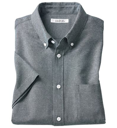「＜シンプル＆プラス＞お手入れ簡単オックスフォードシャツ（メンズシャツ）」