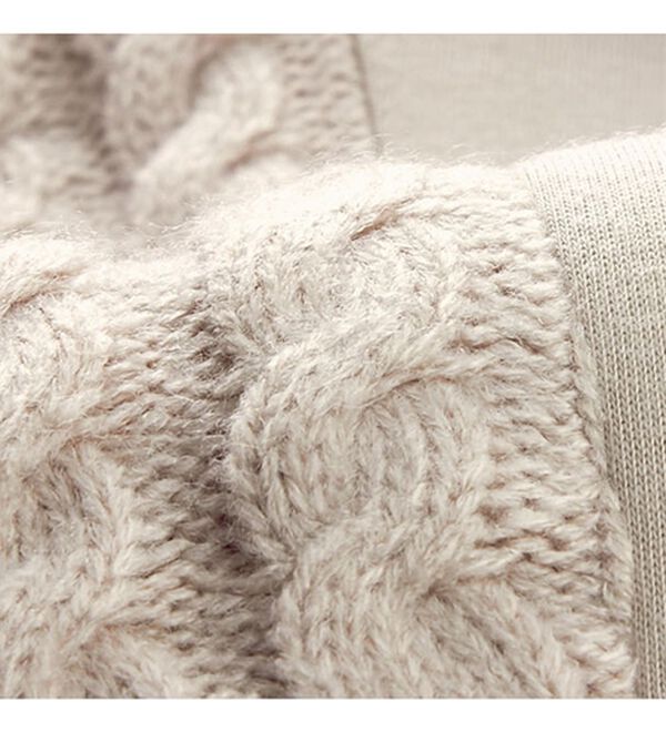 BELLUNA（ベルーナ）の「ダンボール素材ケーブルニット切替コート（ハーフコート）」｜詳細画像