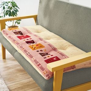 iellio（イエリオ）の「ボリュームたっぷりあったかギャベ柄ソファパッド（ソファパッド）」｜ローズベージュ