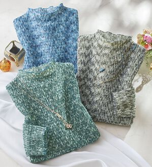 ルフラン（ルフラン）の「【３色組】メロー衿ジャカード柄プルオーバー（カットソー）」｜詳細画像