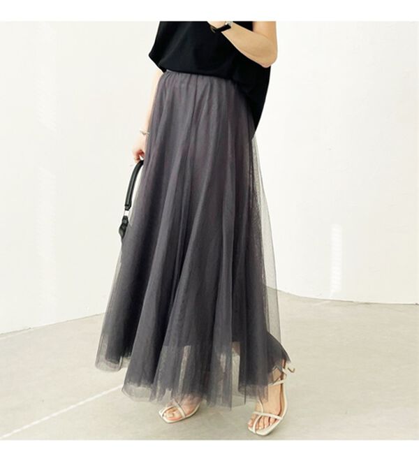 GeeRA（ジーラ）の「フレアーチュールロングスカート（ロングスカート）」｜詳細画像