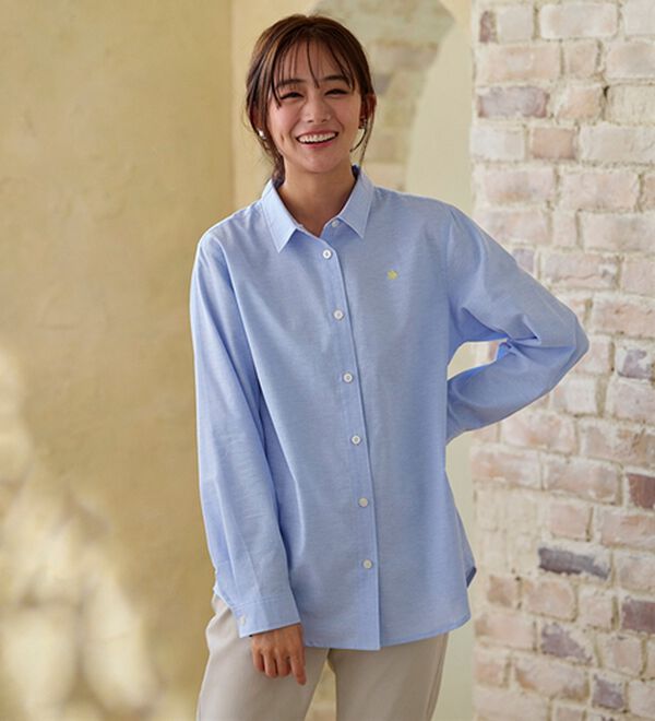 BELLUNA（ベルーナ）の「【ＰＯＬＯ　ＢＣＳ】オックス素材刺しゅうシャツ（シャツ）」｜詳細画像