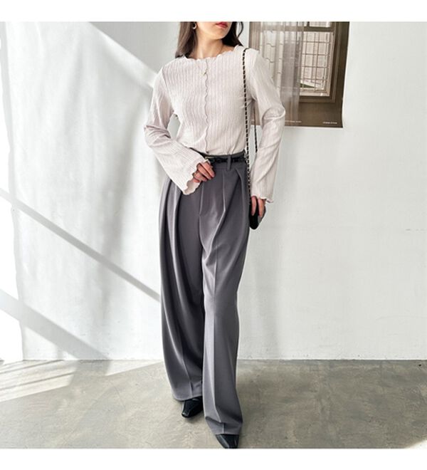 GeeRA（ジーラ）の「前後２ｗａｙフレアスリーブカットソー（カットソー）」｜詳細画像