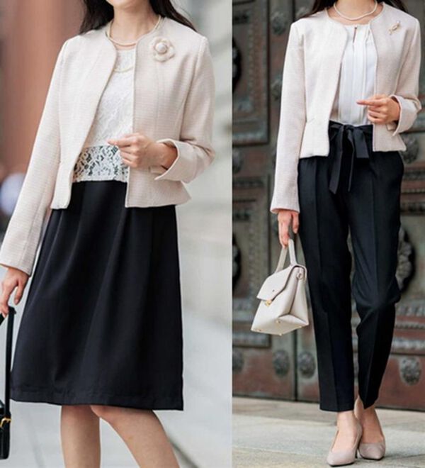 GeeRA（ジーラ）の「【入卒式/セレモニー】ツイード着回し５点セットスーツ　２ジャケット＆パンツ＆ワンピ（その他スーツ）」｜詳細画像