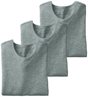 「＜アーノルド　パーマー＞至福の着心地柔らかガーゼインナー（メンズ肌着・インナーウェア）」｜グレー3枚組 長袖丸首