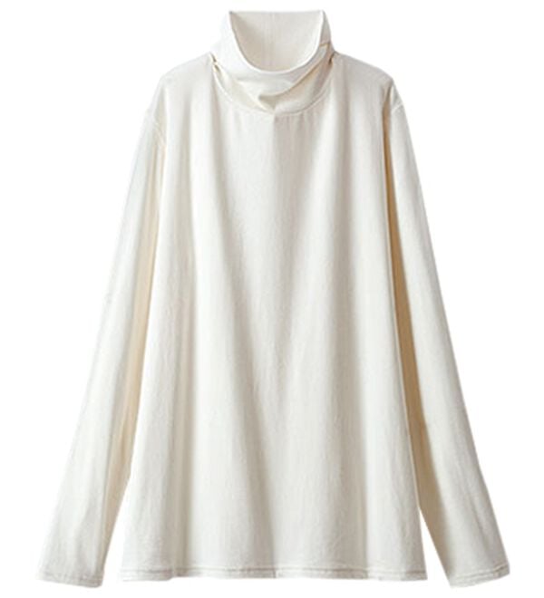 BELLUNA（ベルーナ）の「うっとりなめらか素材ハイネックプルオーバー（カットソー）」｜詳細画像