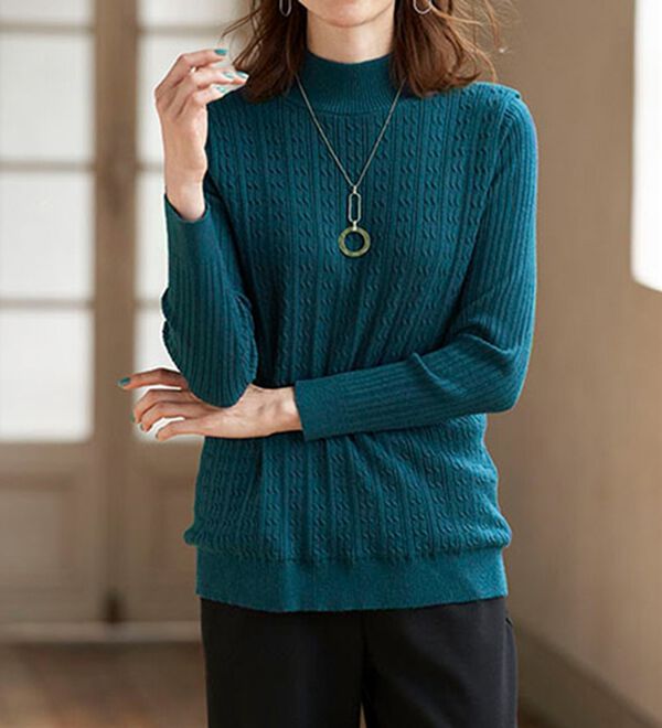 BELLUNA（ベルーナ）の「洗える！裏ベロアあったかセーター（ニット・セーター）」｜詳細画像