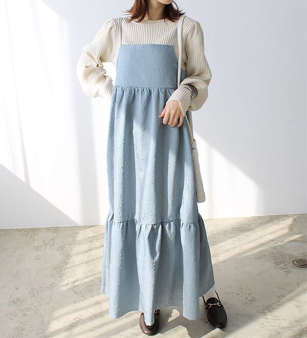 GeeRA（ジーラ）の「パフスリーブ袖ボタン着回しリブニット（ニット・セーター）」｜詳細画像