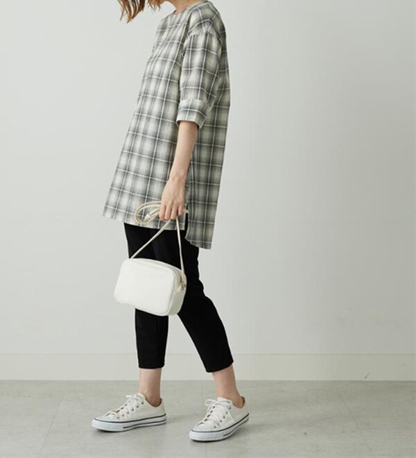 BELLUNA（ベルーナ）の「サッカー素材チェック柄チュニック（チュニック）」｜詳細画像