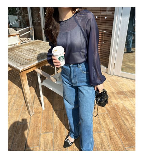 GeeRA（ジーラ）の「バックリボンシアーブラウス（ブラウス）」｜詳細画像