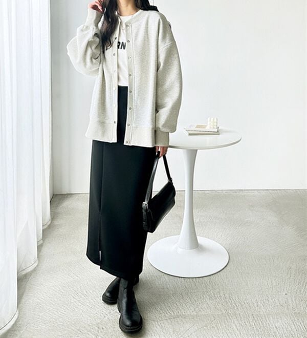 GeeRA（ジーラ）の「前後２ＷＡＹ裏起毛スウェットカーデ（その他カーディガン）」｜詳細画像