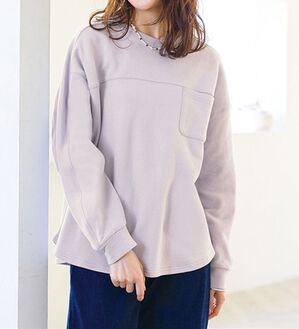 ルフラン（ルフラン）の「＜ｆｕ－ｕ＞綿１００％天然染めプルオーバー（カットソー）」｜ライトパープル