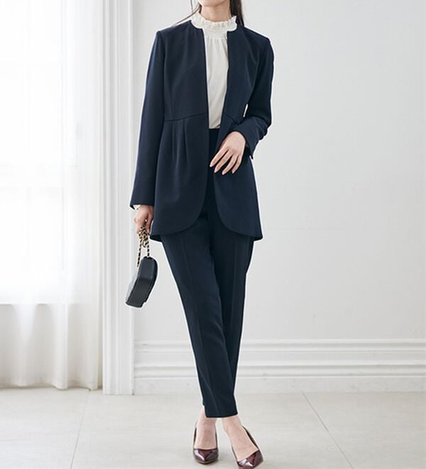 RANAN（ラナン）の「＜２点セット＞ラウンドヘムジャケットセットアップ（パンツスーツ）」｜詳細画像