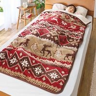 「【まとめ買いでお得】もこもこあったか素材のすっぽり毛布＜プレゼント付・洗える・寝袋タイプ・シープ調ボア・マイクロ＞（毛布・ブランケット）」