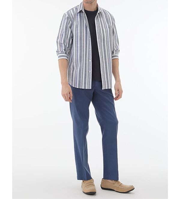 「ひんやり綿麻即戦力アンサンブルセット（メンズシャツ）」｜詳細画像