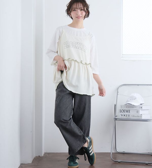 A HAPPY MARILYN（アハッピーマリリン）の「【Ｍ～７Ｌ／選べる丈】美脚＆美尻が叶う！優勝着痩せワイドパンツ（ワイドパンツ・ガウチョ）」｜詳細画像