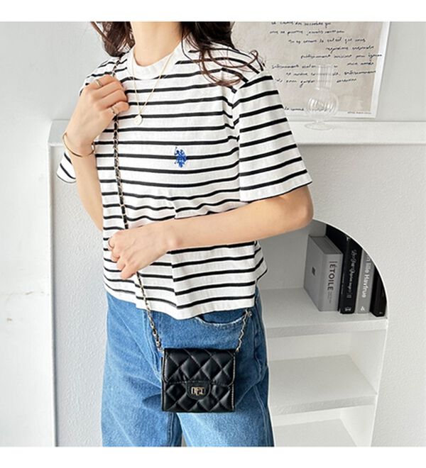 GeeRA（ジーラ）の「【Ｕ．Ｓ．　ＰＯＬＯ　ＡＳＳＮ．】ショート丈Ｔシャツ（Tシャツ）」｜詳細画像