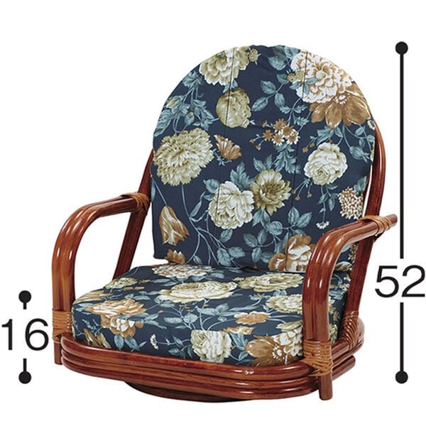 「高さが選べるお買い得籐回転座椅子（椅子・チェア・スツール）」｜詳細画像