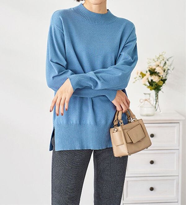 BELLUNA（ベルーナ）の「もちもち素材ハイネックニットプルオーバー（ニット・セーター）」｜詳細画像