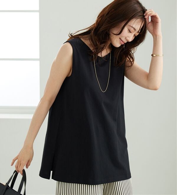 BELLUNA（ベルーナ）の「レイヤードに活躍！綿100％タンクトップ（タンクトップ・キャミソール）」｜詳細画像