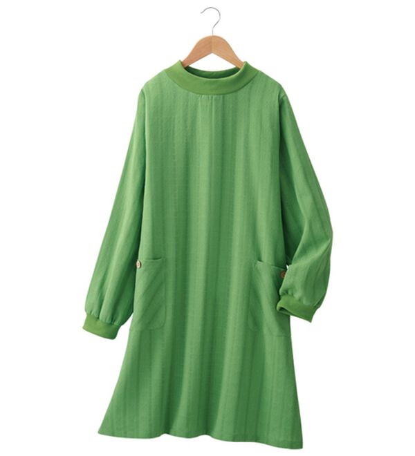 「【２色組】綿１００％ドビー織素材の家事チュニック（パジャマ・ルームウェア）」｜詳細画像