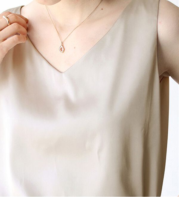 GeeRA（ジーラ）の「前後２ｗａｙヴィンテージサテンノースリーブ（タンクトップ・キャミソール）」｜詳細画像