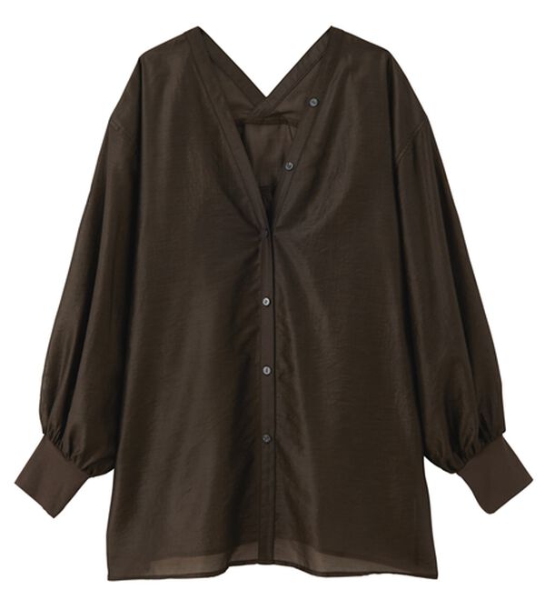 RANAN（ラナン）の「ディープVネックシアーシャツ（シャツ）」｜詳細画像