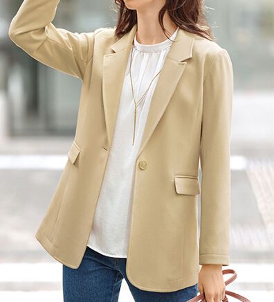 BELLUNA（ベルーナ）の「カジュアルコーデを格上げ！ウール調テーラードジャケット　ロング丈（テーラードジャケット）」