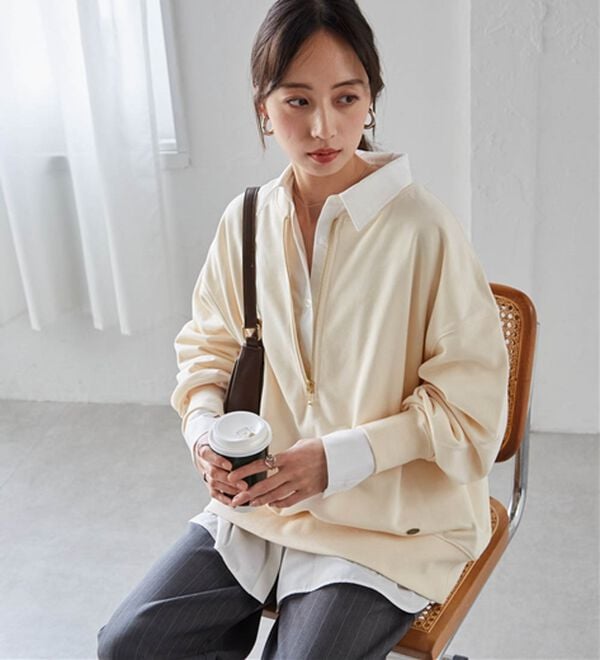 RANAN（ラナン）の「フロントハーフジップスウェット（トレーナー・スウェット）」｜詳細画像