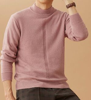 「アルパカ入りスマートセーター（メンズニット・セーター）」｜詳細画像