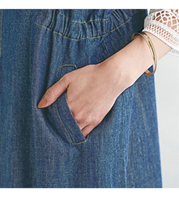 BELLUNA（ベルーナ）の「大人のデニム素材サロペット（ジャンパースカート）」｜詳細画像