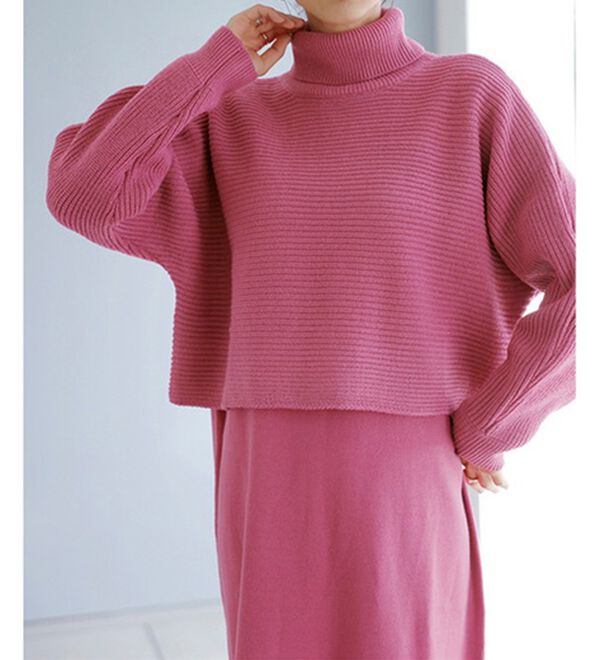 RANAN（ラナン）の「【２点セット】ニットワンピースアンサンブル（ニットワンピース）」｜詳細画像