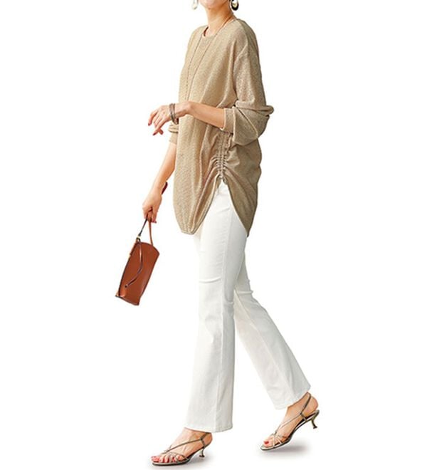 BELLUNA（ベルーナ）の「ヒンヤリ冷感！ライトオンスジーンズ（フルレングスパンツ）」｜詳細画像