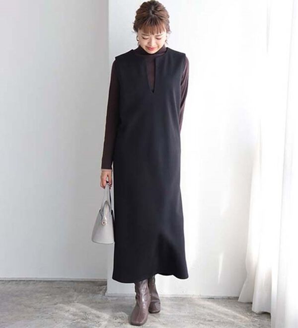 Pierrot（ピエロ）の「ウールタッチジャンパースカート（ジャンパースカート）」｜詳細画像