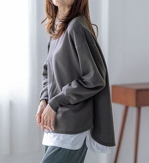 BELLUNA（ベルーナ）の「あったかキレイ！大人のこだわりトレーナー（トレーナー・スウェット）」｜チャコール