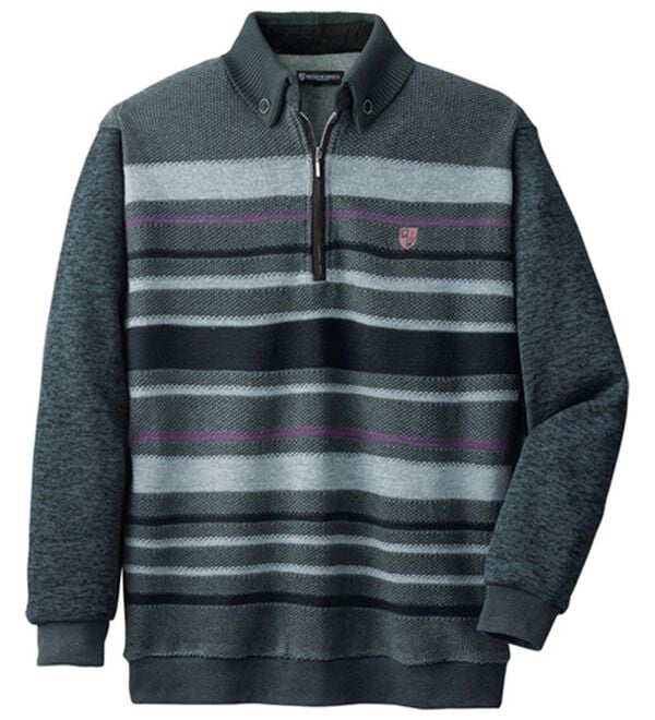 「＜ニコル　モリソン＞ハイブリッド上品トレーナー（メンズトレーナー）」｜チャコール