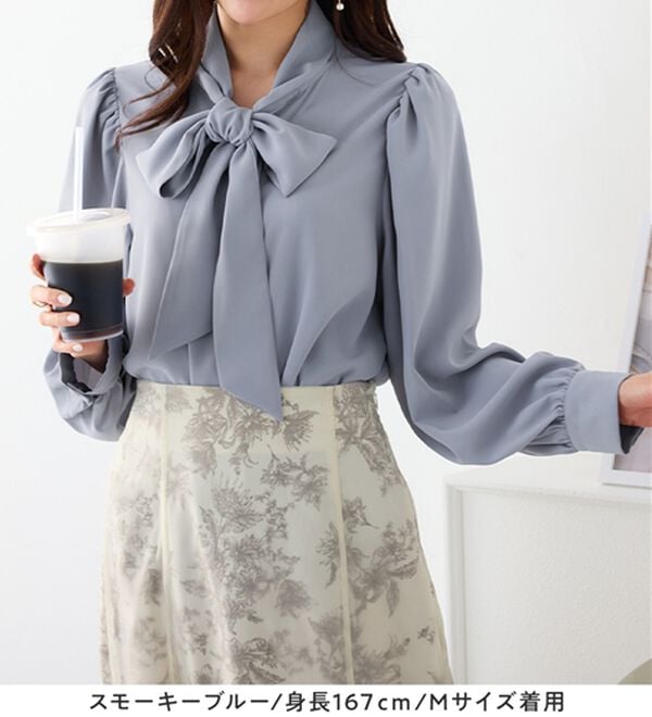 alotta（アロッタ）の「ボウタイデザインブラウス（ブラウス）」｜詳細画像