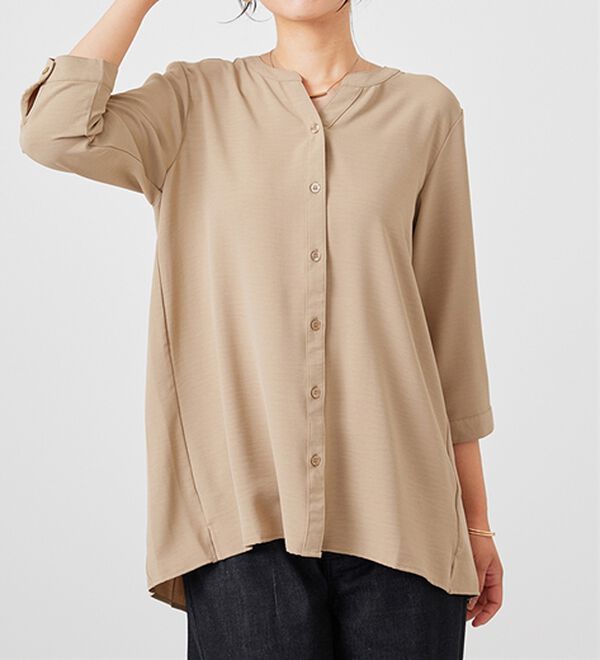 BELLUNA（ベルーナ）の「【新色追加】機能付！バックプリーツチュニック（チュニック）」｜詳細画像